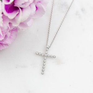 Cubic Zirconia Pendant Necklace | Cross
